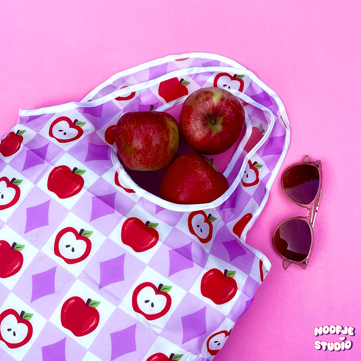 Apple - foldable shopper bag